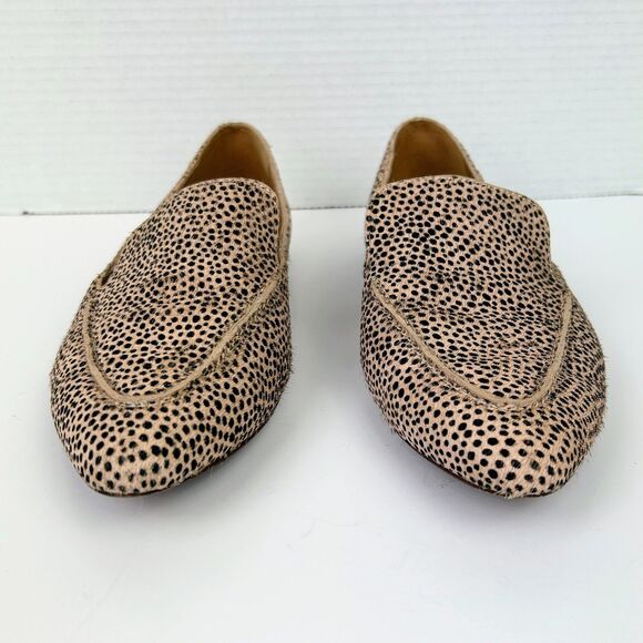 Madewell The Frances Skimmer Loafer Flats Shoes Calf Hair Animal Print Leather 9 - Picture 4 of 9